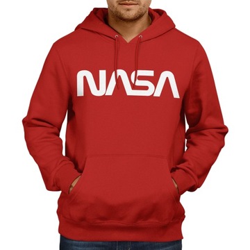 Bluza męska NASA z kapturem czerwona XS
