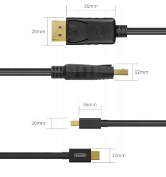 Kabel Mini DisplayPort - DisplayPort UNITEK 2 m