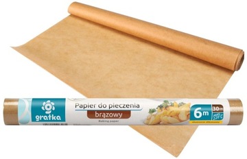 Papier do pieczenia brązowy silikonowany 6m x 30cm