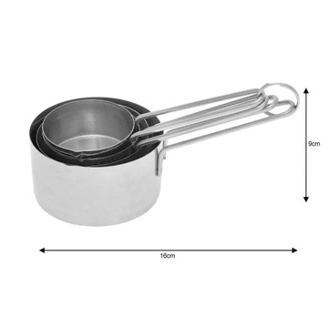 Набор мерных стаканов, мерный стакан из нержавеющей стали, мерные ложки.