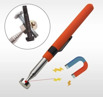 ДЛИННЫЙ ТЕЛЕСКОПИЧЕСКИЙ МАГНИТНЫЙ ВИНТОВОЙ ЗАХВАТ С ЗАЖИМОМ