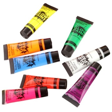 8 шт. Светящаяся в темноте краска для лица.