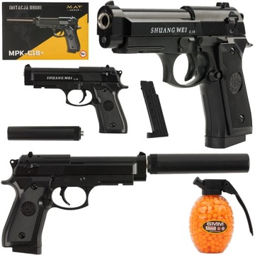 PISTOLET METALOWY NA KULKI DIESERT EAGLE ASG IMITACJA BRONI KULKI REPLIKA