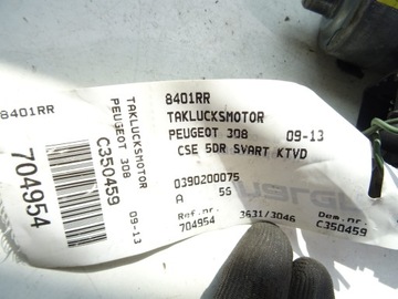MOTOREK STŘEŠNÍHO OKNA 0390200075 PEUGEOT 308
