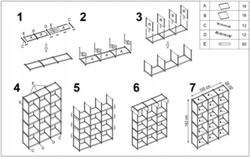 Книжный шкаф METRO Beige 105x29x142 см - практичность и стиль