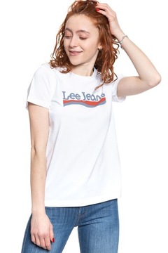 LEE CREW NECK DAMSKI T-SHIRT KOSZULKA PRINT XS