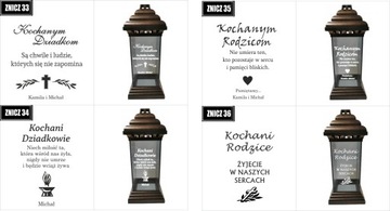ZNICZ LAMPION dedykacja GRAWEREM rocznica śmierci