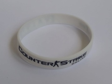 CS:GO Counter-Strike Valve силиконовый браслет белый