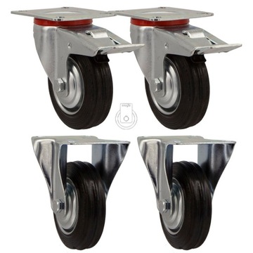 KOMPLET 4 SZT. KÓŁ fi 100 wózek regał 23STGU100