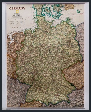 Niemcy mapa ścienna PinBoard 'KORKOWA' gotowa do powieszenia na ścianie