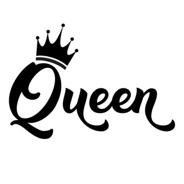 NAKLEJKA QUEEN NA SAMOCHÓD AUTO 12 cm