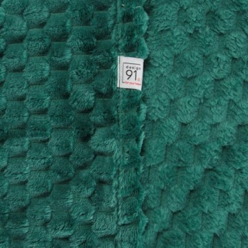 Плед из рельефного плюша 200х220 Синди6 Зеленое покрывало