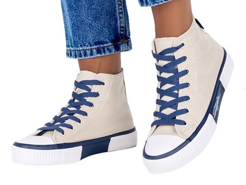 TENISÓWKI BUTY TRAMPKI SPORTOWE LEKKIE WYSOKIE 34