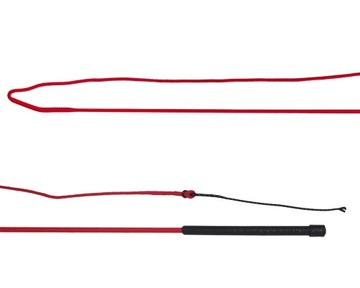 Bat do lonżowania QHP Divisible skręcany, czerwony 180 cm