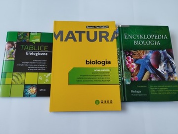 MATURA 2024 x3 BIOLOGIA Encyklopedia Tablice GREG Egzamin Liceum Technikum