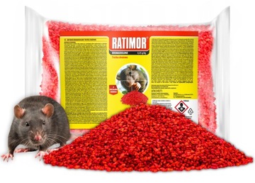 TRUTKA NA SZCZURY MYSZY ZATRUTE ZIARNO PRZECIW MYSZOM SZCZUROM RATIMOR 1KG