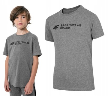 KOSZULKA CHŁOPIĘCA 4F T-SHIRT BAWEŁNA 128