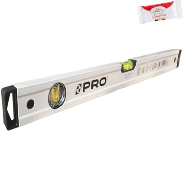 Poziomnica PRO600 BIAŁA 40 CM 2 LIBELKI 2%