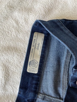 DIESEL | GRANATOWE SPODNIE JEANSY PROSTE| R. 25/32