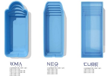 Basen 8,5 x 3,7 m ogrodowy, wkopywany, kąpielowy