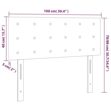 vidaXL Изголовье кровати со светодиодной подсветкой, кремовое, 100x5x78/88см, искусственная кожа