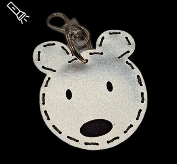 BRELOK ODBLASKOWY MASKOTKA ZAWIESZKA ODBLASK MYSZ