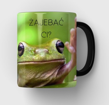 KUBEK ŻABA ŻAJEBAĆ CI FROG ŚMIESZNY DO PRACY