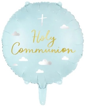 Balon foliowy Holy Communion 45cm okrągły dekoracja na komunię