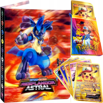 Zestaw Karty POKEMON Kolekcjonerskie 3D 27 Kart + Album 120 kart
