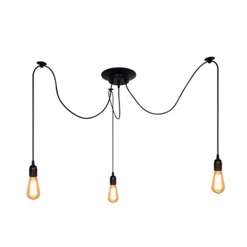 PAJĄK 4 RAMIONA SCANDIC LAMPA LOFT ŻYRANDOL CZARNY
