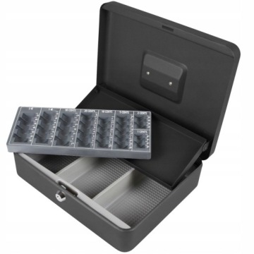 МЕТАЛЛИЧЕСКАЯ КАССЕТА ДЛЯ ЕВРО МОНЕТ ДЕНЕГ, 3 ключа