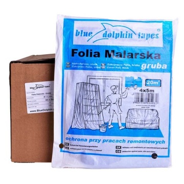 15szt Folia malarska Gruba Blue Dolphin 4mx5m