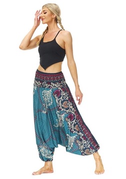 SPODNIE LUŹNE DAMSKIE ALLADYNKI HAREM Boho