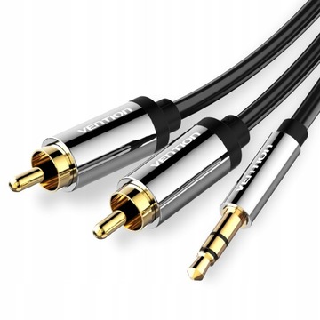 VENTION ADAPTER KABEL AUX PRZEWÓD AUDIO 2X RCA CINCH DO MINIJACK 3.5MM 0.5M