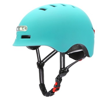 KASK ROWEROWY DAMSKI MĘSKI SPORT REGULOWANY OŚWIETLENIE LED L 58-61cm