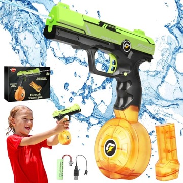 ELEKTRYCZNY AUTOMATYCZNY PISTOLET NA WODĘ GLOCK AKUMULATOR DWA MAGAZYNKI
