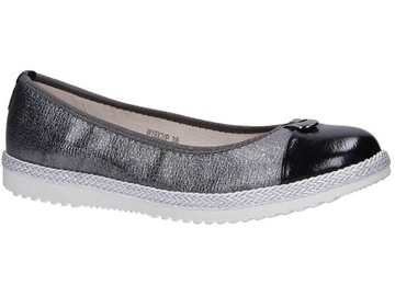 BALERINY ESPADRYLE WKŁADKA SKÓRA METALICZNE NEW 37