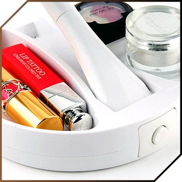 ДВУХСТОРОННЕЕ КОСМЕТИЧЕСКОЕ ЗЕРКАЛО СО СВЕТОДИОДНОЙ ПОДСВЕТКОЙ ДЛЯ ЖЕНСКОГО СТОЛА