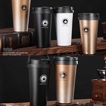 Изолированные чашки для горячего и холодного кофе, герметичная кофейная кружка