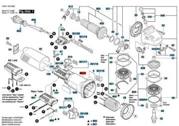 Корпус BOSCH, корпус шлифовальной машины GWS10 1000 14 1400