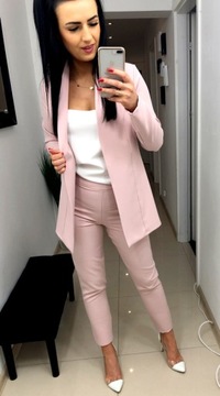 Женский костюм Женский костюм Комплект Блейзер Брюки Красный XL