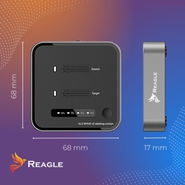 СТАНЦИЯ КЛОНИРОВАНИЯ SSD NVME PCIE M.2 USB-C 3.2 M2 АДАПТЕР НА 4TB 10GBPS