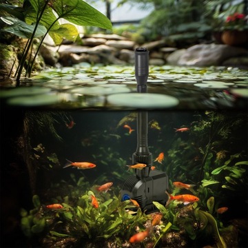 POTĘŻNA FONTANNA 3W1 DO OCZKA WODNEGO CISZA CZYSTOŚĆ I 4 RÓŻNE STRUMIENIE