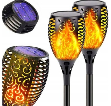 OGRODOWA POCHODNIA MOCNA LAMPA SOLARNA XL 4 szt.