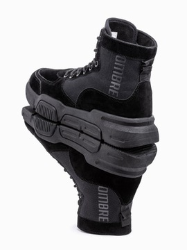Buty męskie sneakersy za kostkę T348 czarne 44