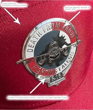 Бейсболка бордового цвета, бейсболка F-16 Fighting Falcon