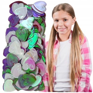 Konfetti Kształt SERCA Cekiny Ozdoby Dekoracyjne