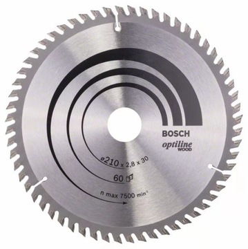 BOSCH TARCZA PILARSKA OPTILINE WOOD 210x30 Z60