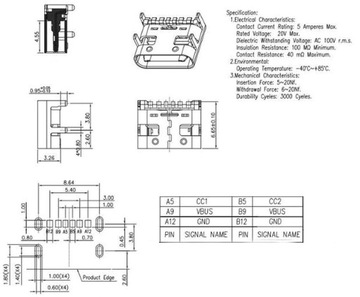 РАЗЪЕМ USB C 3.1 ДЛЯ ПЕЧАТИ 6PI DIY