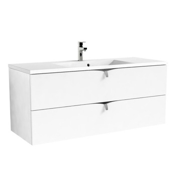 Szafka z umywalką 120 cm SIENA biały połysk